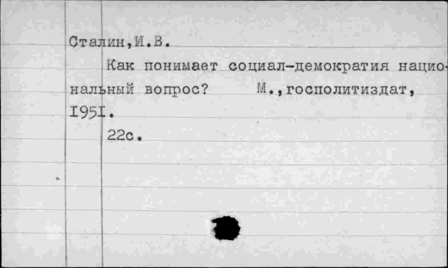 ﻿	Стадии.И.В.	
		Как понимает социал-демократия нацио ьный вопрос?	М.,госполитиздат, ■ .
	нал!	
	ОД	
		22с.
		
•		
		
		
		